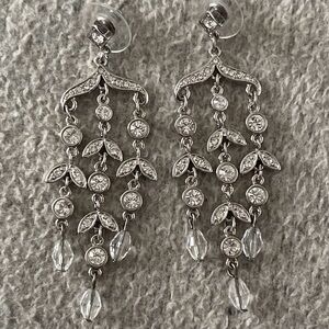 Elegant Silver Chandelier Earrings